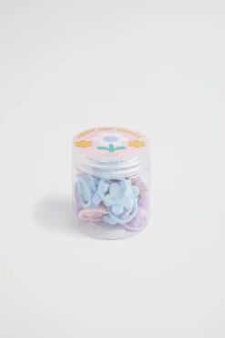 Seed Heritage Hair Accessories-Flower Hair Elastics Tub Multi