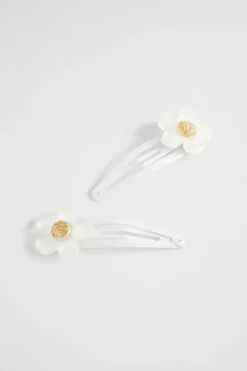 Seed Heritage Hair Accessories-Flower Snaps Navy