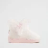 Seed Heritage Slippers-Fluffy House Boot Dusty Rose