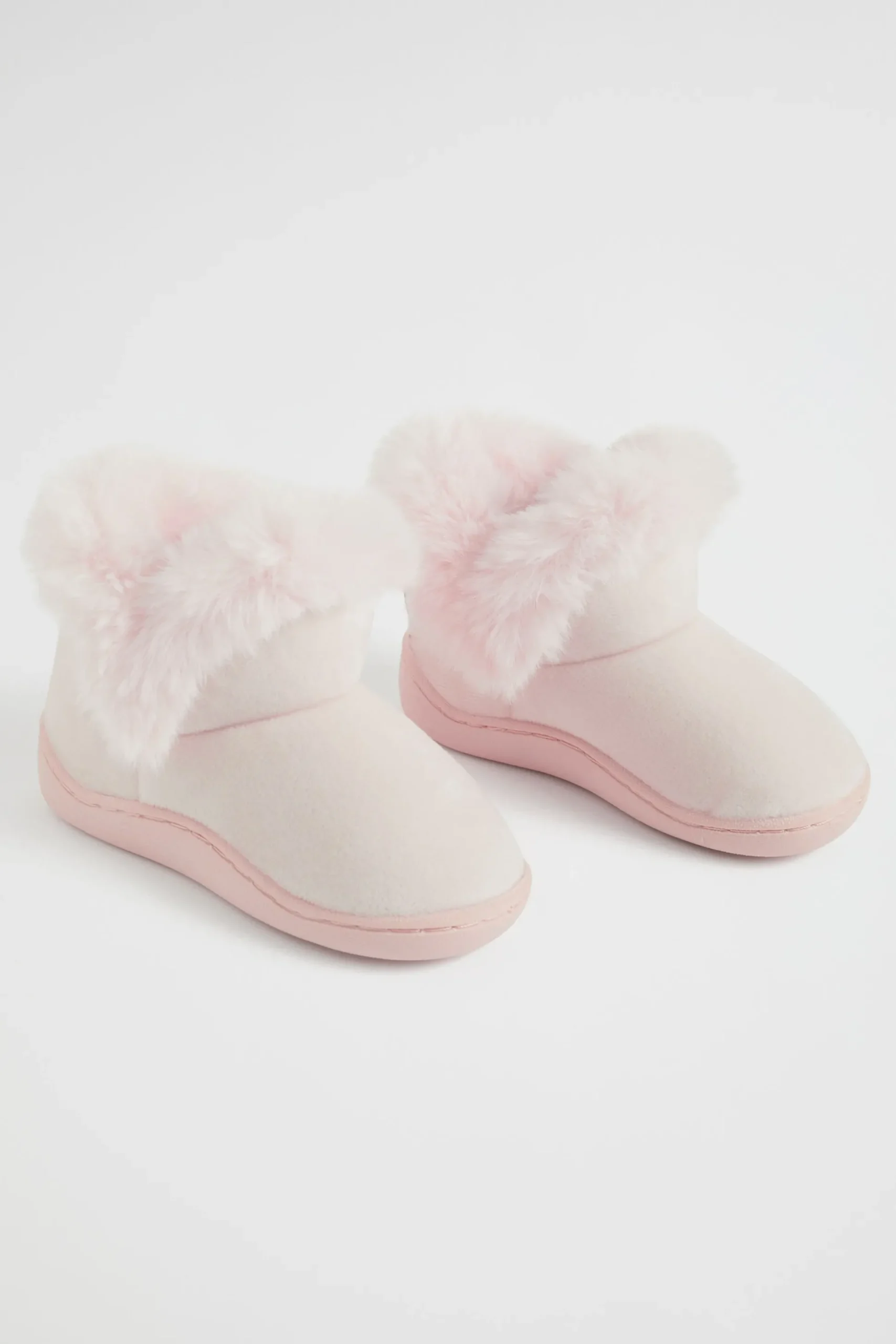 Seed Heritage Slippers-Fluffy House Boot Dusty Rose