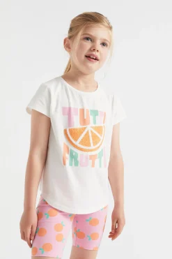 Seed Heritage T-Shirts & Tops-Frutti Motif Tee Vintage White