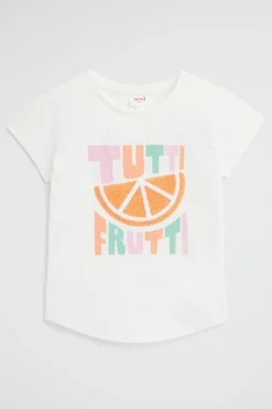 Seed Heritage T-Shirts & Tops-Frutti Motif Tee Vintage White