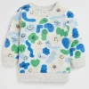 Seed Heritage T-Shirts & Tops-Funny Faces Sweat Cloudy Marle