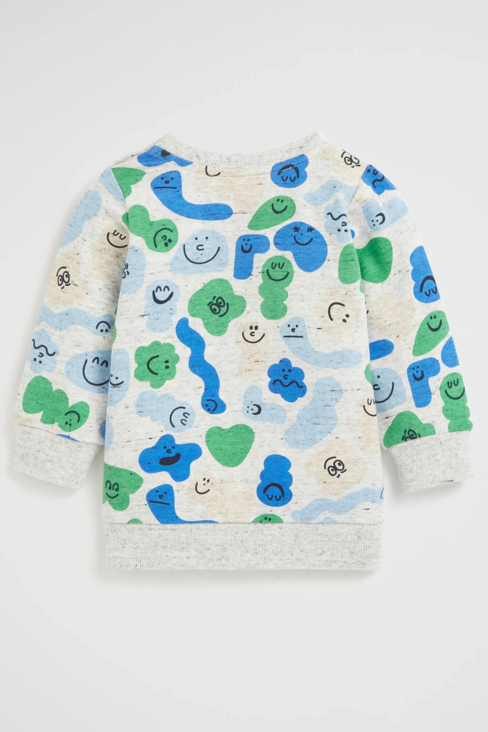 Seed Heritage T-Shirts & Tops-Funny Faces Sweat Cloudy Marle