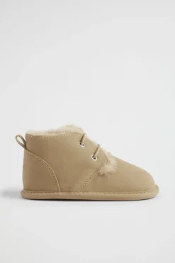 Seed Heritage Booties-Fur Lined Bootie Tan