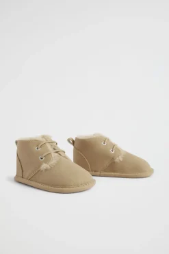 Seed Heritage Booties-Fur Lined Bootie Tan