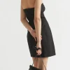 Seed Heritage Leather Bags-Gathered Leather Clutch Black