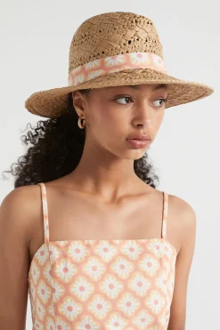 Seed Heritage Hats, Beanies & Caps-Geo Trim Panama Multi