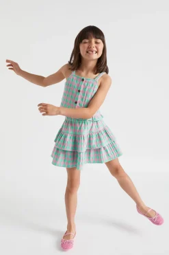 Seed Heritage T-Shirts & Tops-Gingham Cami Candy Pink