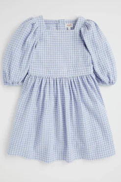 Seed Heritage Dresses-Gingham Dress Blue Iris