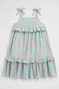 Seed Heritage Dresses-Gingham Dress Candy Pink