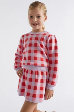 Seed Heritage Knitwear & Sweaters-Gingham Knit Orchid