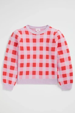 Seed Heritage Knitwear & Sweaters-Gingham Knit Orchid