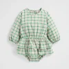 Seed Heritage Playsuits & Overalls-Gingham Romper Pea Green