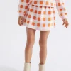 Seed Heritage Skirts-Gingham Skirt Dusty Rose