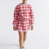 Seed Heritage Skirts-Gingham Skirt Orchid