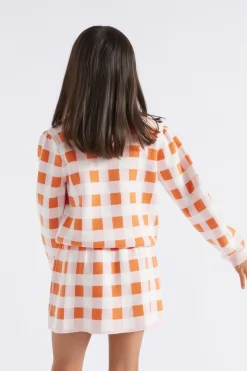 Seed Heritage Skirts-Gingham Skirt Dusty Rose