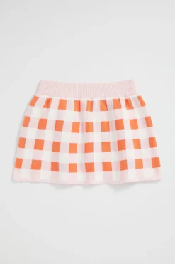 Seed Heritage Skirts-Gingham Skirt Dusty Rose