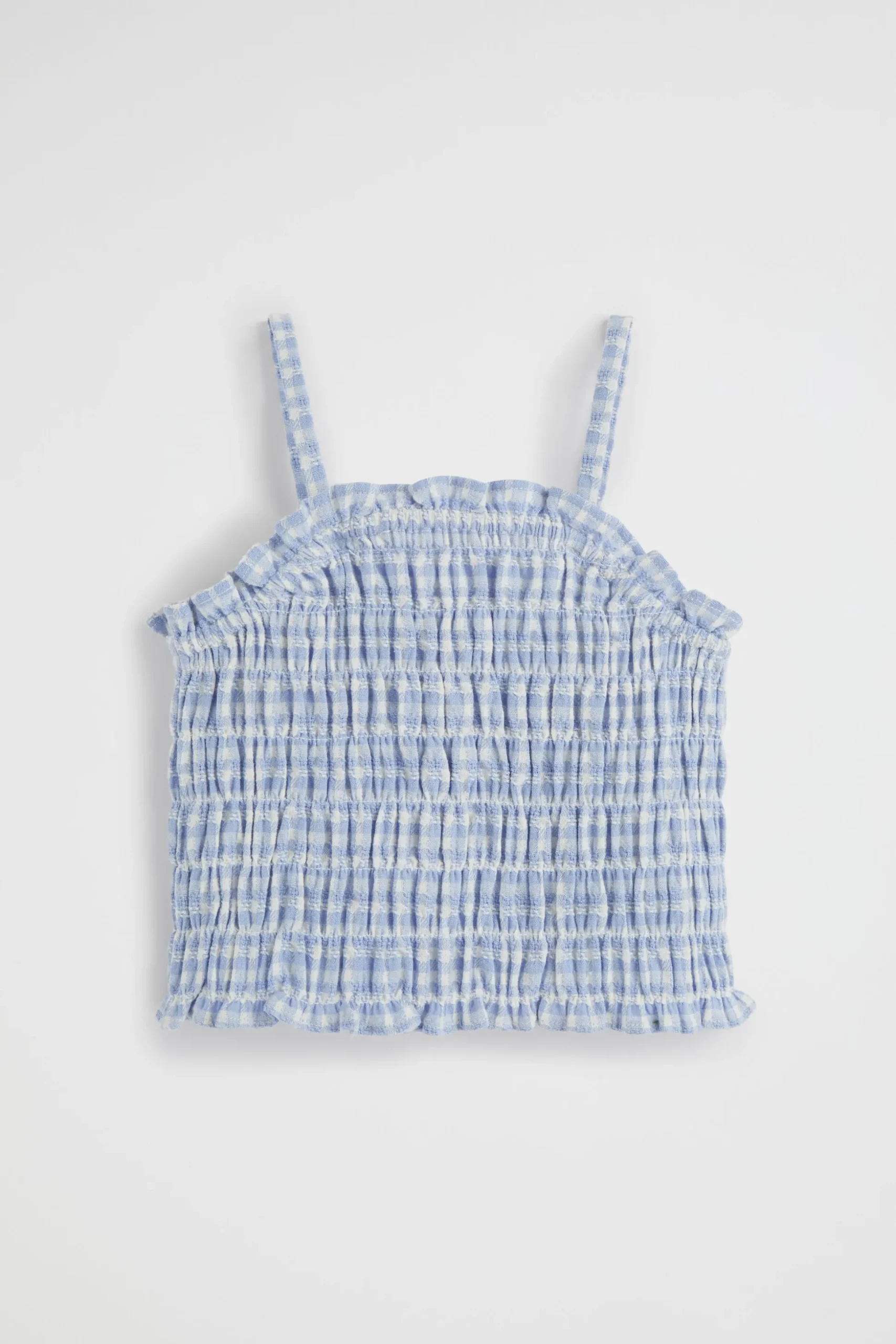 Seed Heritage T-Shirts & Tops-Gingham Top Blue Iris