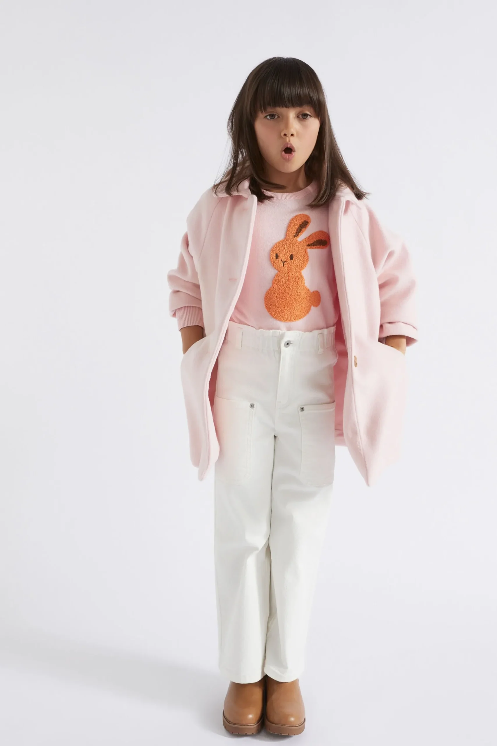 Seed Heritage Jackets & Vests-Girl's Wool Coat Dusty Rose