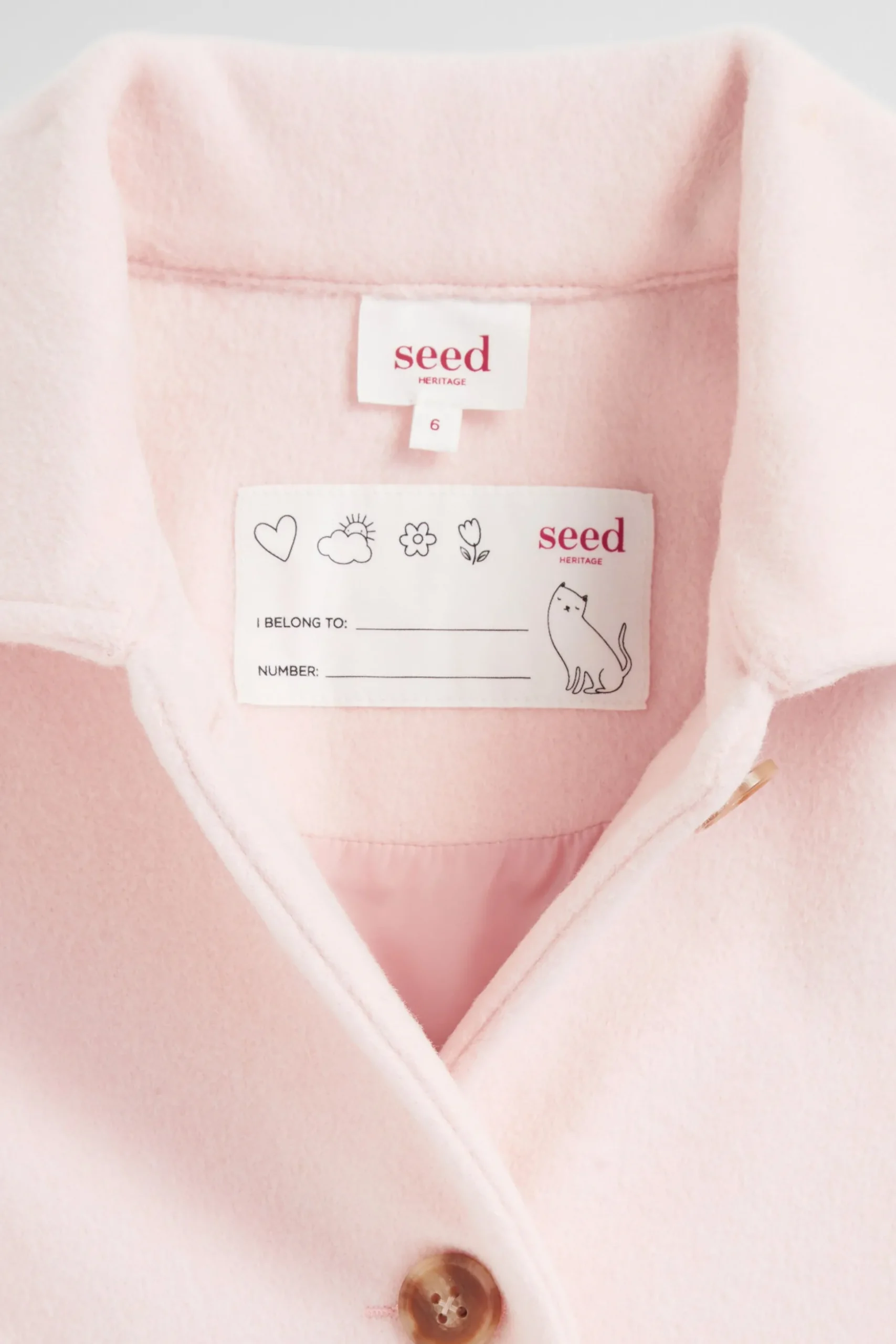 Seed Heritage Jackets & Vests-Girl's Wool Coat Dusty Rose