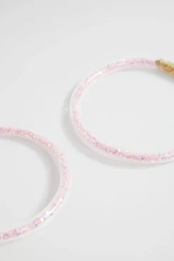 Seed Heritage Jewellery-Glitter Bangle Pack Pink