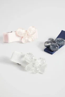 Seed Heritage Hair Accessories-Glitter Butterfly Duck Clip Pack Multi