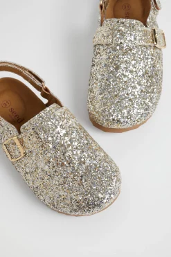 Seed Heritage Sandals & Slides-Glitter Clog Silver Gold