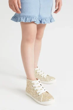 Seed Heritage Boots-Glitter Hightop Gold