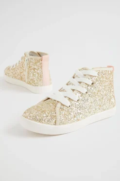 Seed Heritage Boots-Glitter Hightop Gold