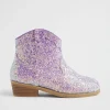 Seed Heritage Boots-Glitter Short Cowboy Boot Lilac