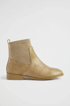 Seed Heritage Boots-Glitter Sock Boot Cappuccino
