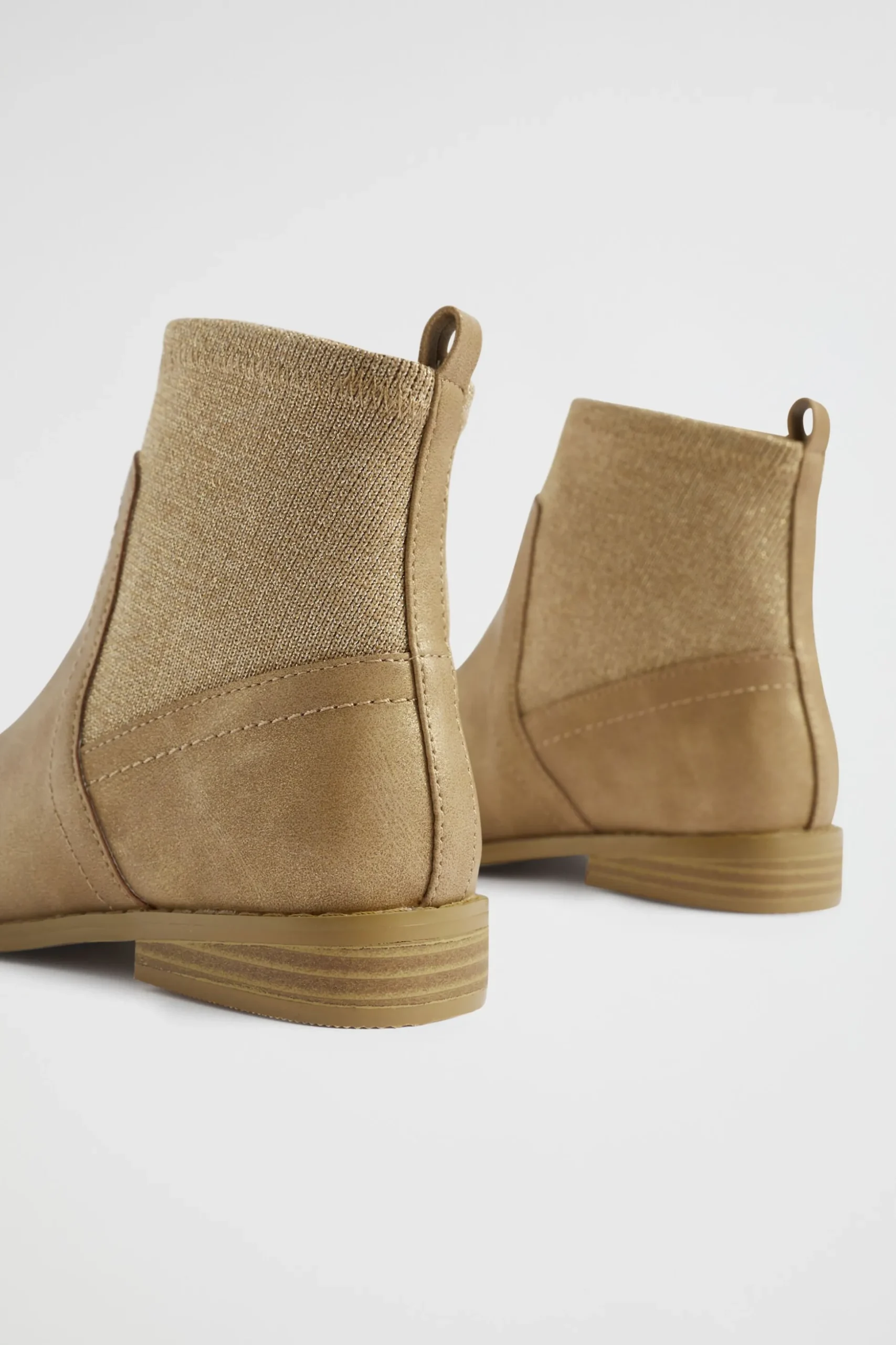 Seed Heritage Boots-Glitter Sock Boot Cappuccino