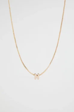 Seed Heritage Jewellery-Gold Iitial Ecklace N