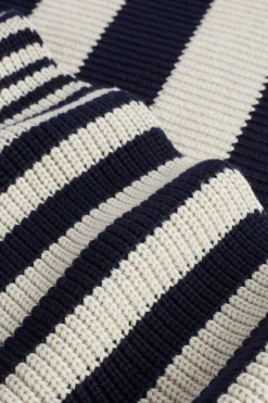 Seed Heritage Scarves & Kaftans-Gradient Stripe Scarf Midnight Sky