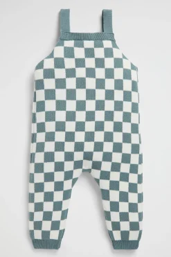 Seed Heritage Knitwear & Sweaters-Grid Check Overall Forest