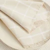 Seed Heritage Kitchen & Dining-Grid Napkin Set Of 4 Stone