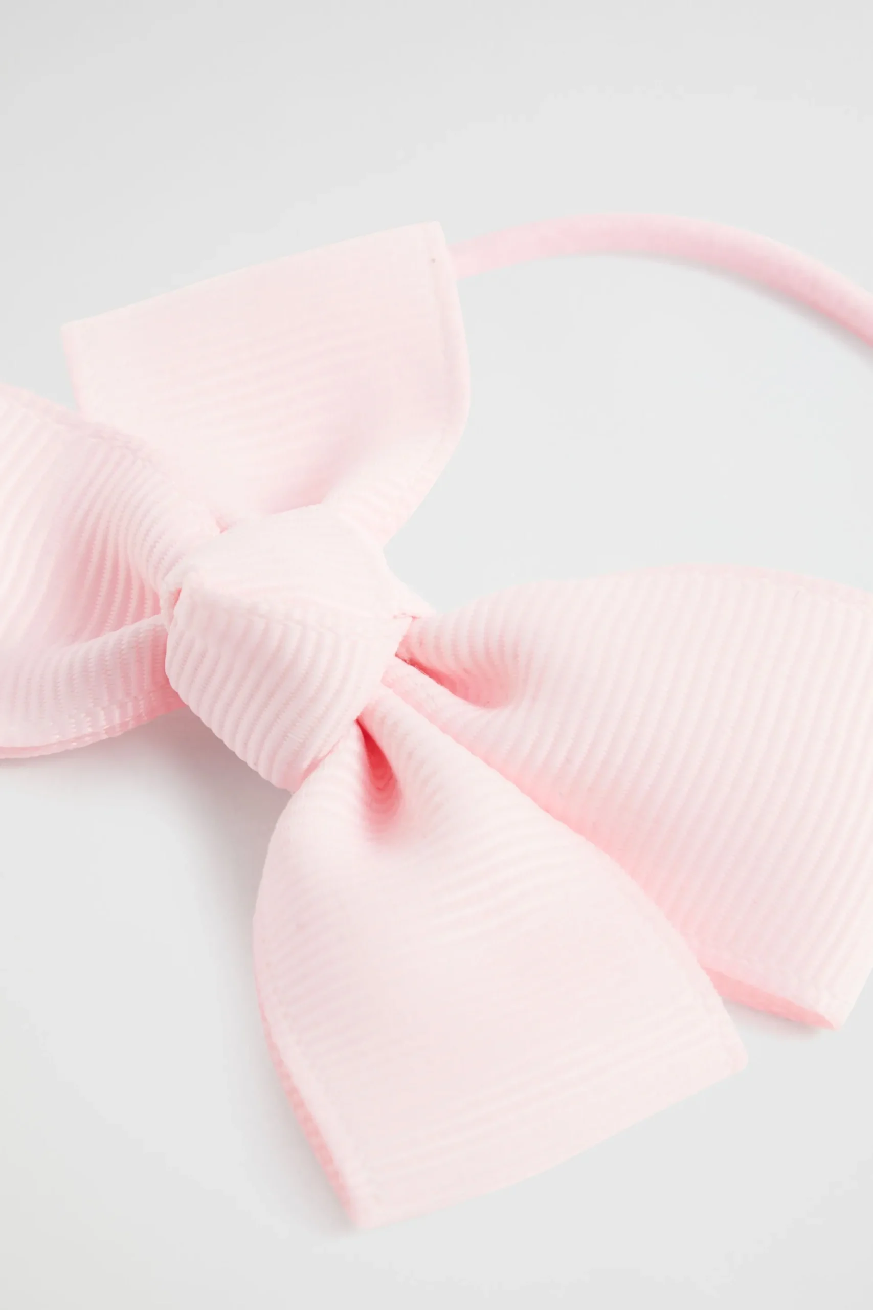 Seed Heritage Hair Accessories-Grosgrain Bow Hair Elastic Pale Pink