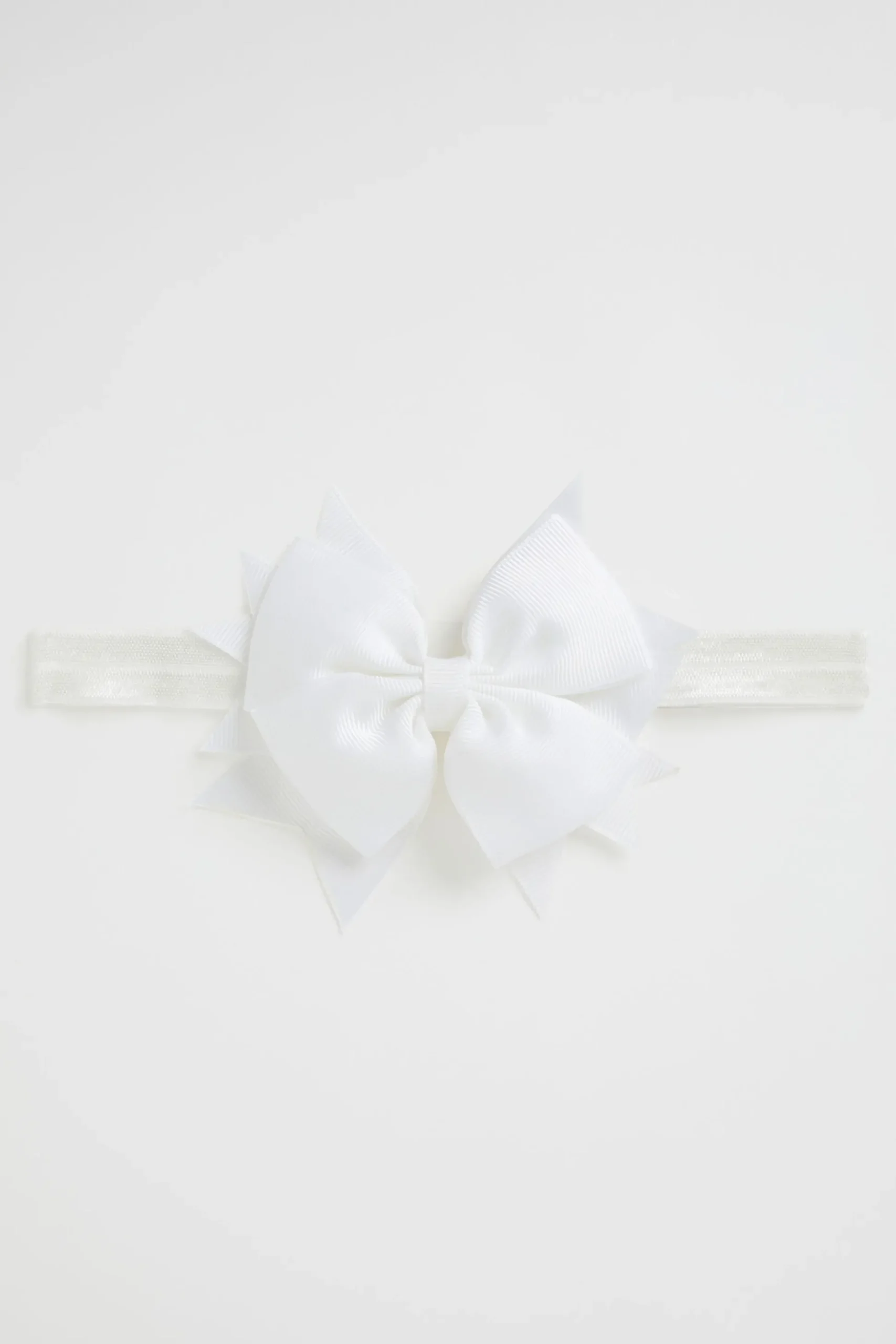 Seed Heritage Hair Accessories-Grosgrain Bow Headband White