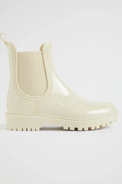 Seed Heritage Gumboots-Gusset Shiny Gumboot Stone
