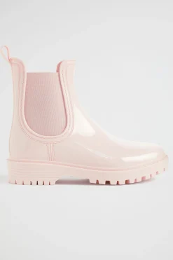 Seed Heritage Boots-Gusset Shiny Gumboot Dusty Rose