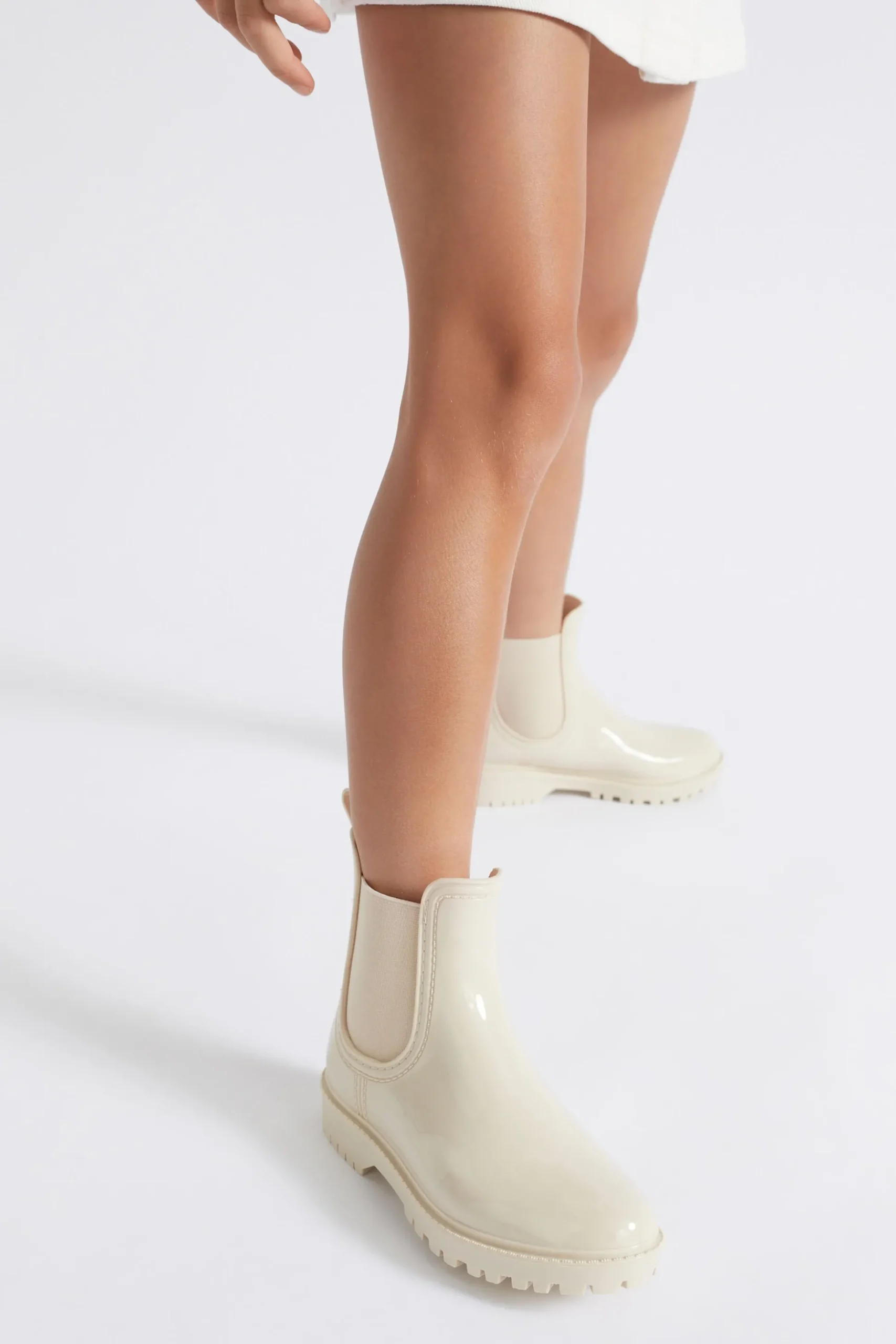Seed Heritage Gumboots-Gusset Shiny Gumboot Stone