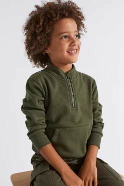 Seed Heritage Knitwear & Sweaters-Half Zip Sweat Pine