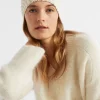 Seed Heritage Hats & Gloves-Hand Knit Beanie Vanilla Cream