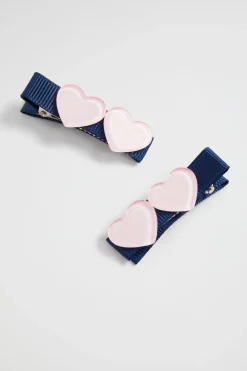 Seed Heritage Hair Accessories-Heart Duck Clips Dusty Rose