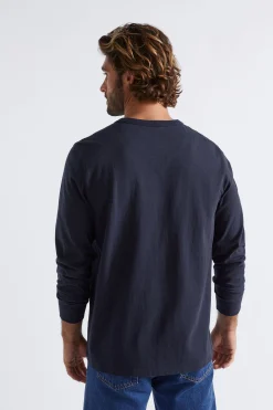 Seed Heritage T-Shirts & Sweaters-Henley Tee Midnight Blue