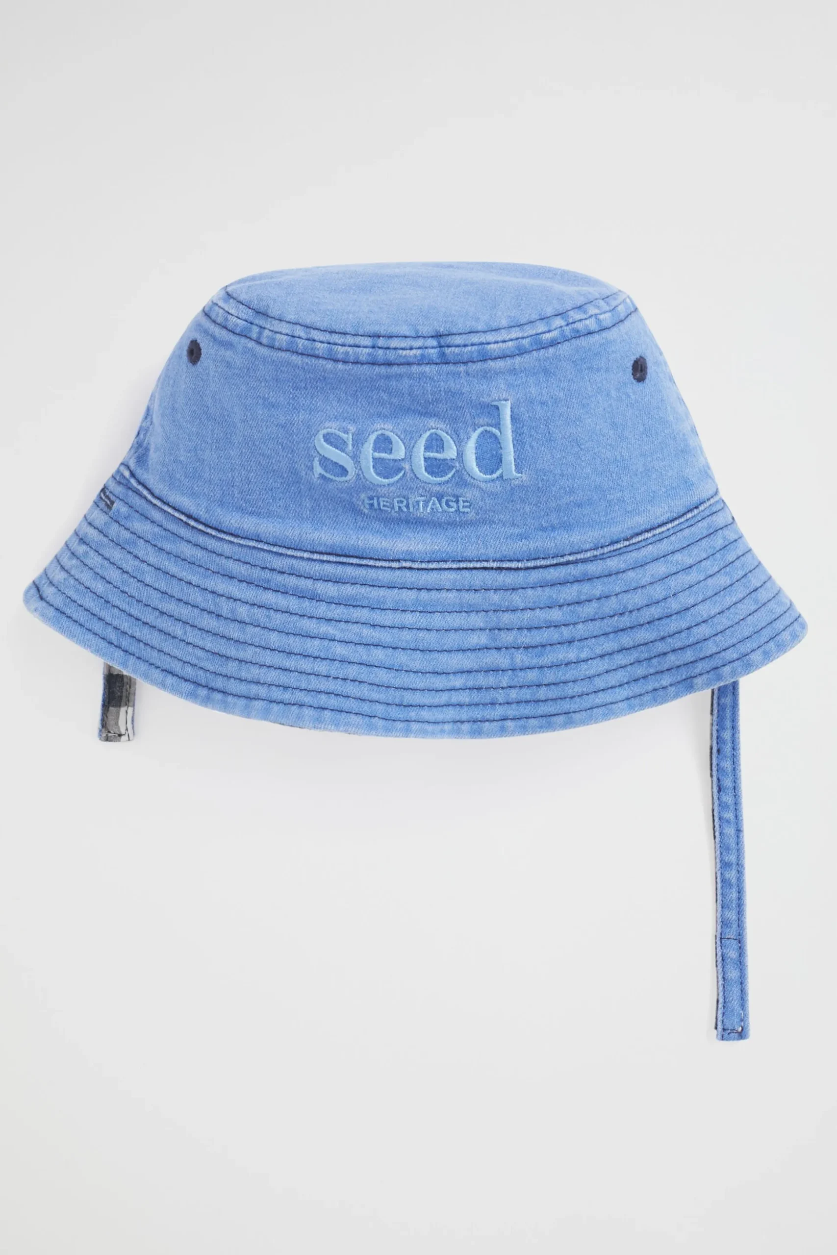 Seed Heritage Hats & Caps-Heritage Check Bucket Hat Chambray