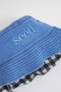 Seed Heritage Hats & Caps-Heritage Check Bucket Hat Chambray