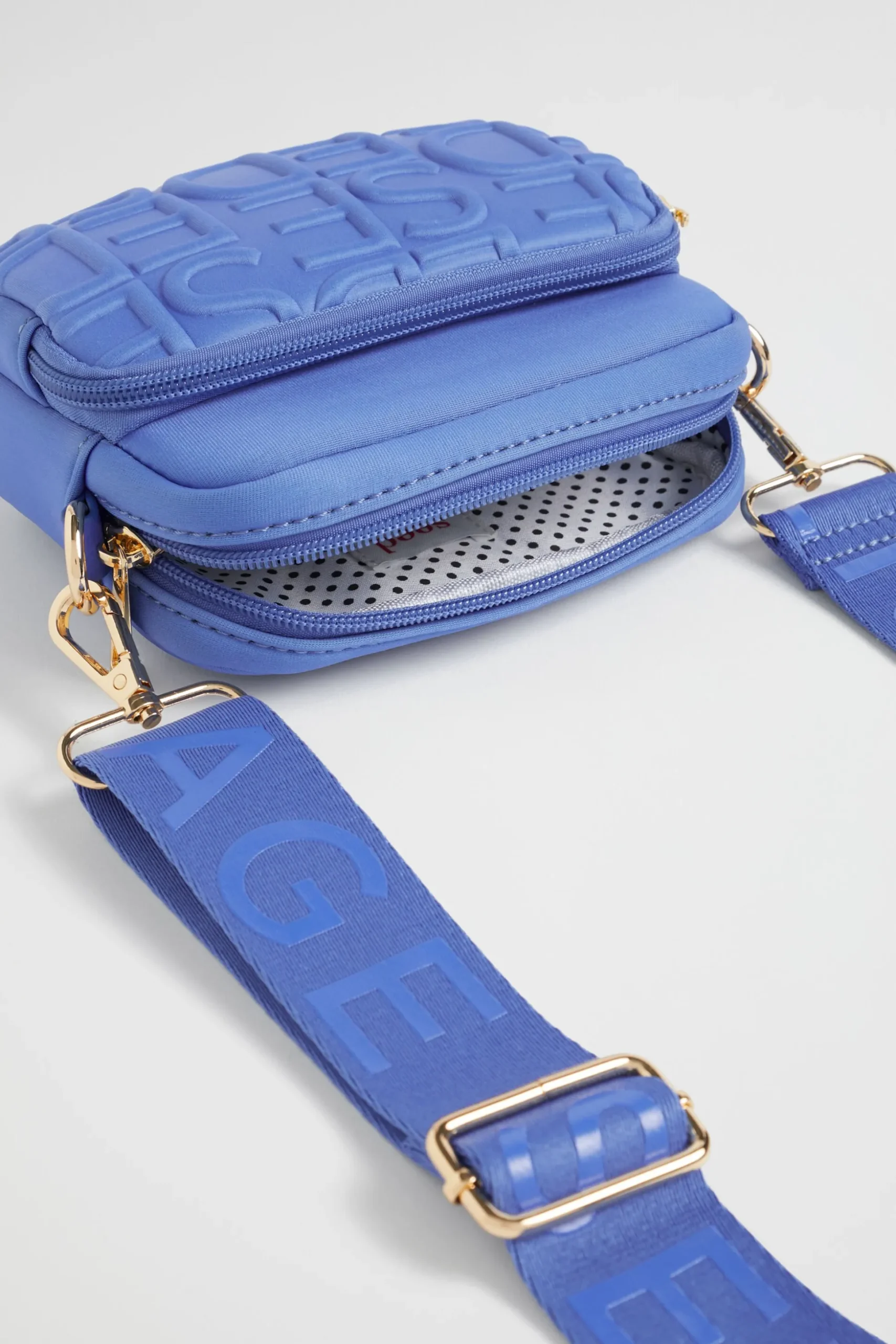 Seed Heritage Bags-Heritage Double Pocket Cross Body Bag Soft Cobalt