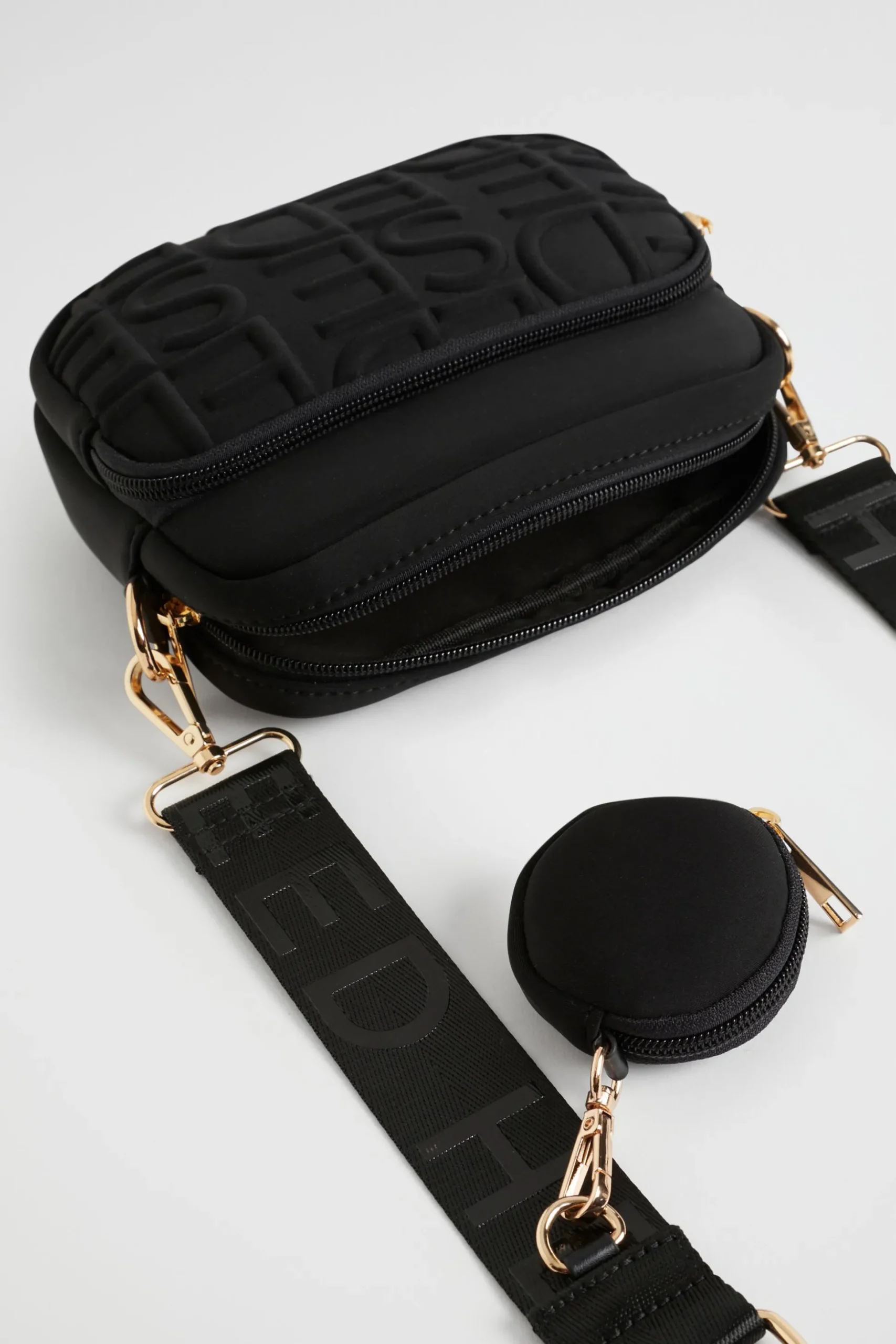 Seed Heritage Bags-Heritage Double Pocket Cross Body Black